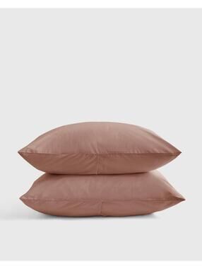 Quince Organic Percale King Sham Set – Clay (2 Shams)